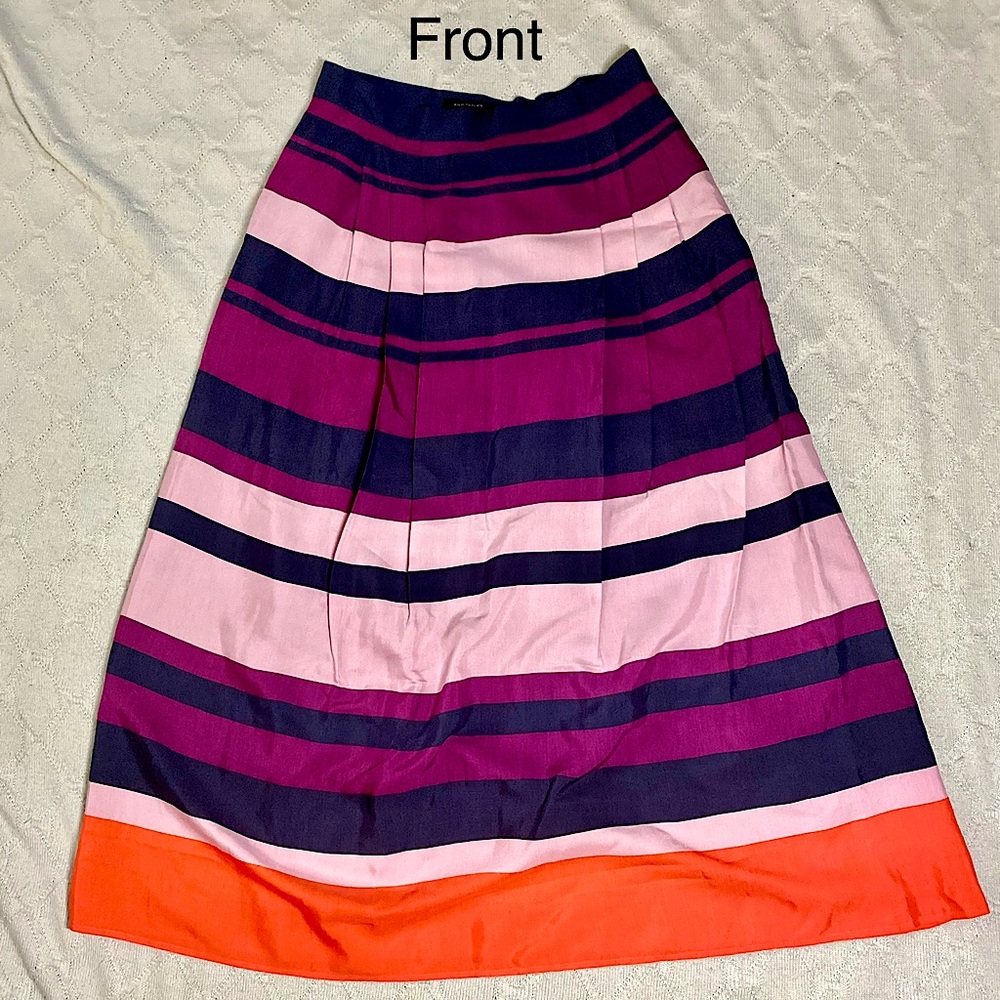 Ann Taylor Striped midi skirt. NWOT 6